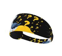 Elastic Sports Headband Hairband HYTTER Little Duck with Many question Marks Picture Spandex, Soft, Breathable, Quick-Dry