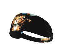 Elastic Sports Headband Hairband HYTTER Little Tiger Selling Balloons Picture Spandex, Soft, Breathable, Quick-Dry
