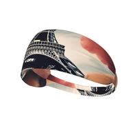 Elastic Sports Headband Hairband HYTTER Romantic Paris Eiffel Tower Picture Spandex, Soft, Breathable, Quick-Dry
