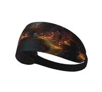 Elastic Sports Headband Hairband HYTTER Small World in The cave Picture Spandex, Soft, Breathable, Quick-Dry