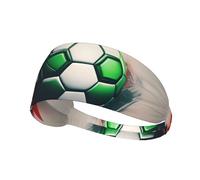 Elastic Sports Headband Hairband HYTTER Soccer Ball Background Picture Spandex, Soft, Breathable, Quick-Dry