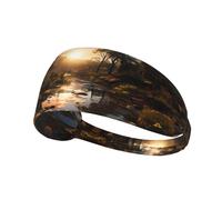 Elastic Sports Headband Hairband JKIEGOQ Australian Scenery Printed Spandex, Soft, Breathable, Quick-Dry