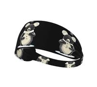 Elastic Sports Headband Hairband JKIEGOQ Koala Enjoying The Snow Scenery Printed Spandex, Soft, Breathable, Quick-Dry