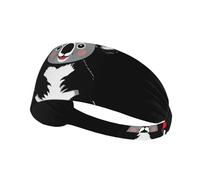 Elastic Sports Headband Hairband JKIEGOQ Koala in Santa hat Printed Spandex, Soft, Breathable, Quick-Dry