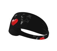 Elastic Sports Headband Hairband JKIEGOQ My Dearest You Printed Spandex, Soft, Breathable, Quick-Dry