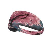 Elastic Sports Headband Hairband LAABBE Cherry Blossoms Tree Printed Quick Drying, Moisture Wicking