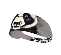 Elastic Sports Headband Hairband LAABBE Cool Panda Printed Quick Drying, Moisture Wicking