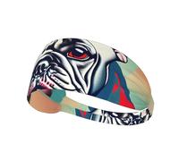 Elastic Sports Headband Hairband LAABBE French Bulldog Dog Printed Quick Drying, Moisture Wicking