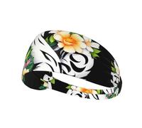 Elastic Sports Headband Hairband LAABBE Graffiti flowers white tiger Printed Quick Drying, Moisture Wicking