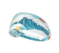 Elastic Sports Headband Hairband MJHKXLJ Beach surf Printing Spandex, Soft, Breathable, Quick-Dry