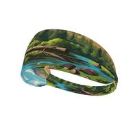 Elastic Sports Headband Hairband MJHKXLJ Beautiful Yosemite National Park Printing Spandex, Soft, Breathable, Quick-Dry