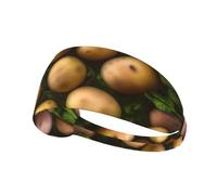 Elastic Sports Headband Hairband MJHKXLJ Garden Potatoes Printing Spandex, Soft, Breathable, Quick-Dry
