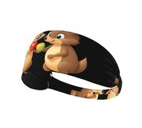 Elastic Sports Headband Hairband MJHKXLJ Hedgehog Kangaroo Picking Apples Printing Spandex, Soft, Breathable, Quick-Dry