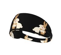 Elastic Sports Headband Hairband MJHKXLJ Kiss The Bunny Printing Spandex, Soft, Breathable, Quick-Dry