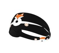 Elastic Sports Headband Hairband MJHKXLJ Little Fox Following his Dream Printing Spandex, Soft, Breathable, Quick-Dry