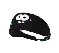 Elastic Sports Headband Hairband MJHKXLJ Little Monster Blowing Bubbles Printing Spandex, Soft, Breathable, Quick-Dry