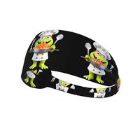 Elastic Sports Headband Hairband MJHKXLJ Little Monster Cooking Printing Spandex, Soft, Breathable, Quick-Dry