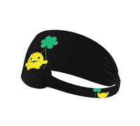 Elastic Sports Headband Hairband MJHKXLJ Little Monster Holding a Clover Printing Spandex, Soft, Breathable, Quick-Dry