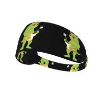 Elastic Sports Headband Hairband MJHKXLJ Little Monster Playing Guitar Printing Spandex, Soft, Breathable, Quick-Dry