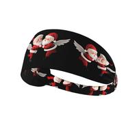 Elastic Sports Headband Hairband MJHKXLJ Love Santa Claus Printing Spandex, Soft, Breathable, Quick-Dry