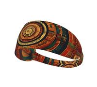 Elastic Sports Headband Hairband MJHKXLJ Mayan Calendar End of The World Printing Spandex, Soft, Breathable, Quick-Dry