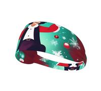 Elastic Sports Headband Hairband MJHKXLJ Merry Christmas Wishes Printing Spandex, Soft, Breathable, Quick-Dry