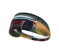 Elastic Sports Headband Hairband MJHKXLJ Music Drum in Field Printing Spandex, Soft, Breathable, Quick-Dry