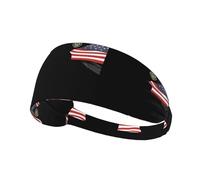 Elastic Sports Headband Hairband MJHKXLJ Soldier with National Flag Printing Spandex, Soft, Breathable, Quick-Dry
