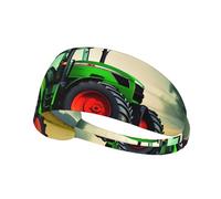 Elastic Sports Headband Hairband MJHKXLJ Tractor Theme Printing Spandex, Soft, Breathable, Quick-Dry