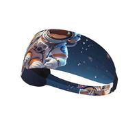 Elastic Sports Headband Hairband WHJSHOP Cartoon Astronaut Stamp Spandex, Soft, Breathable, Quick-Dry