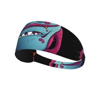 Elastic Sports Headband Hairband WHJSHOP Cartoon Monster Stamp Spandex, Soft, Breathable, Quick-Dry