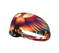 Elastic Sports Headband Hairband WHJSHOP Colorful Phoenix Bird Stamp Spandex, Soft, Breathable, Quick-Dry