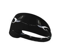 Elastic Sports Headband Hairband WHJSHOP Fairy-Chief Crane Stamp Spandex, Soft, Breathable, Quick-Dry