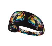 Elastic Sports Headband Hairband WHJSHOP Space-time Tunnel Stamp Spandex, Soft, Breathable, Quick-Dry