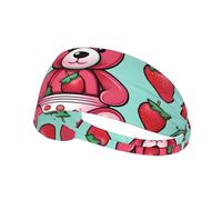Elastic Sports Headband Hairband WHJSHOP Sweet Strawberry Bea Stamp Spandex, Soft, Breathable, Quick-Dry
