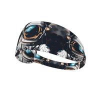 Elastic Sports Headband Hairband XBKGOHA Air astronaut Printed Soft, Breathable, Quick-Dry