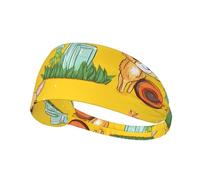 Elastic Sports Headband Hairband XBKGOHA chameleon listen music Printed Soft, Breathable, Quick-Dry