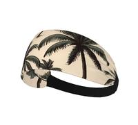 Elastic Sports Headband Hairband XBKGOHA Coconut Grove Printed Soft, Breathable, Quick-Dry