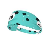 Elastic Sports Headband Hairband XBKGOHA cool panda Printed Soft, Breathable, Quick-Dry