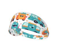 Elastic Sports Headband Hairband XBKGOHA cute monster trucks Printed Soft, Breathable, Quick-Dry
