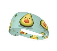 Elastic Sports Headband Hairband XBKGOHA cute yoga avocado Printed Soft, Breathable, Quick-Dry