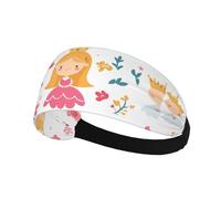 Elastic Sports Headband Hairband XBKGOHA Fairy tales in cartoons Printed Soft, Breathable, Quick-Dry