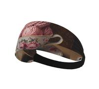 Elastic Sports Headband Hairband XBKGOHA Ice cream in a teacup Printed Soft, Breathable, Quick-Dry