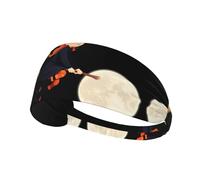 Elastic Sports Headband Hairband XBKGOHA Little witch riding a broom in the sky Printed Soft, Breathable, Quick-Dry