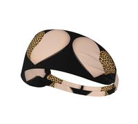 Elastic Sports Headband Hairband XBKGOHA Love heart imitation leopard print Printed Soft, Breathable, Quick-Dry