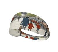 Elastic Sports Headband Hairband XBKGOHA Paris Street Scene Eiffel Tower Printed Soft, Breathable, Quick-Dry