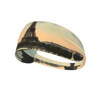 Elastic Sports Headband Hairband XBKGOHA Paris Vintage Postcard Printed Soft, Breathable, Quick-Dry