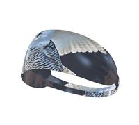 Elastic Sports Headband Hairband XBKGOHA Snowy Owl Spreads Its Wings Printed Soft, Breathable, Quick-Dry