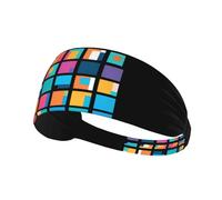 Elastic Sports Headband Hairband YYHHAOFA A collection of irregular shapes Printing Soft, Breathable, Quick-Dry