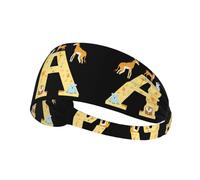 Elastic Sports Headband Hairband YYHHAOFA Animals on Letters Pattern Athletic Band for Women, Men